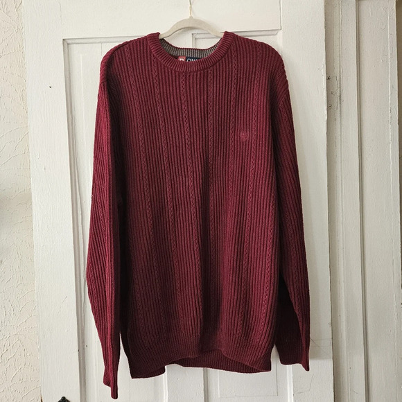 Chaps Men's 100% Cotton Sweater Size Large, Long Sleeves, Crew Neck, NWT - Picture 1 of 7